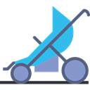 transport, stroller, children, Buggy, Pushchair, childhood Black icon