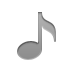 eighth, Note, music Gray icon