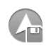 Up, Diskette, arrowhead Icon