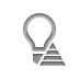 pyramid, lightbulb Gray icon