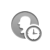 coin, Clock, Silhouette DarkGray icon