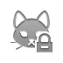 Lock, Cat DarkGray icon