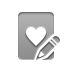 card, pencil, Hearts, Game DarkGray icon