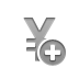 sign, yen, Currency, Add DarkGray icon