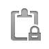 Lock, Clipboard Gray icon