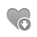 Down, Heart DarkGray icon