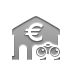 Euro, Binoculars, Bank Gray icon