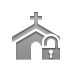 church, Lock, open Gray icon