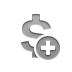 Dollar, Add, sign, Currency DarkGray icon