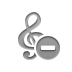 Composer, notation, delete Gray icon