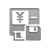 yen, Atm, Diskette Gray icon