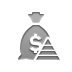 Bag, Dollar, pyramid, Money Gray icon