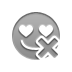 love, cross, smiley DarkGray icon
