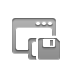 Up, pop, Diskette Gray icon