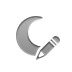 Moon, pencil Gray icon
