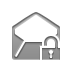 open, envelope, Lock Gray icon