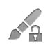 open, Lock, Brush Gray icon