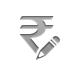 sign, Currency, pencil, rupee Icon