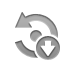 Down, rotate Gray icon