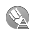 pyramid, Corel Gray icon