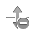 Flip, vertical, delete Gray icon