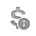 Dollar, Currency, Info, sign DarkGray icon
