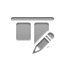 Align, Top, pencil, horizontal Icon