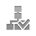 chart, organizational, checkmark Gray icon