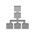 organizational, chart Gray icon