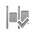 horizontal, distribute, Left, checkmark Icon