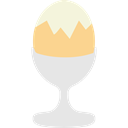 egg, boiled, food, Boiled Egg, organic Black icon