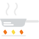 Frying, Cooking, Cook, food, Pan, fire, hot Black icon