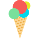 Dessert, Summertime, food, sweet, summer, Ice cream Black icon
