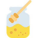 organic, Jar, pot, Honey, Bee, sweet, healthy, food SandyBrown icon