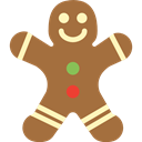 Bakery, cookie, gingerbread man, gingerbread, sweet, food, Dessert Sienna icon