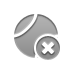 Ball, Close, tennis Gray icon