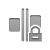 Lock, horizontal, space, evenly Gray icon