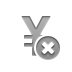 sign, Close, yen, Currency DarkGray icon