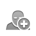 user, Add, sleep Gray icon