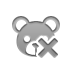teddy, bear, cross DarkGray icon