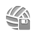 Diskette, Ball, volleyball Gray icon