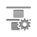 Gear, distribute, Top, vertical Gray icon