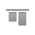 Top, Align, horizontal DarkGray icon