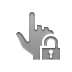 open, Hand, point, Lock Gray icon