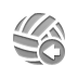 Left, volleyball, Ball Gray icon