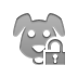 dog, Lock, open DarkGray icon