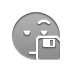 Diskette, smiley, waiting DarkGray icon