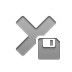 cross, Diskette Gray icon