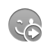 smiley, wink, right DarkGray icon