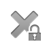Lock, cross, open DarkGray icon